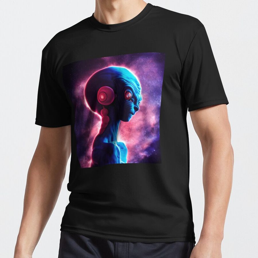 alien from outer space distant starry galaxy Active T-Shirt