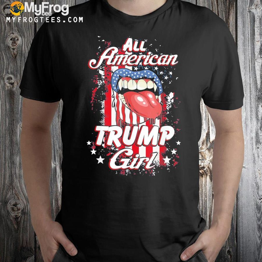 All American Trump Girl 2024 Election Campaign Flag Shirt