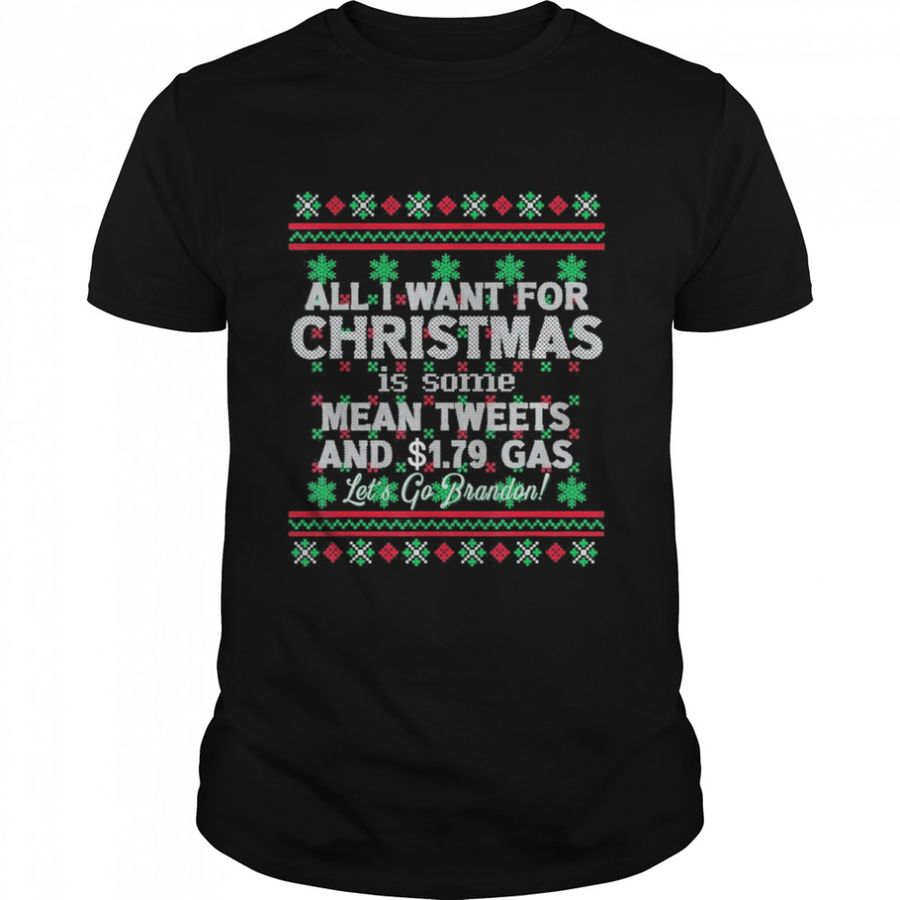 All I Want For Christmas Biden Trump Anti Liberal T Shirt