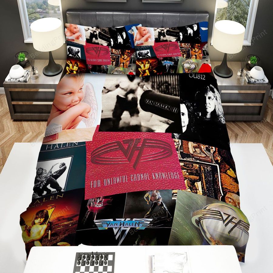 All Van Halen Album Covers Bed Sheets Spread Comforter Duvet Cover Bedding Sets