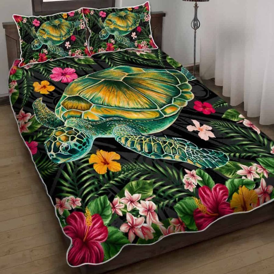 Aloha Turtle Hawaii Quilt Bedding Set