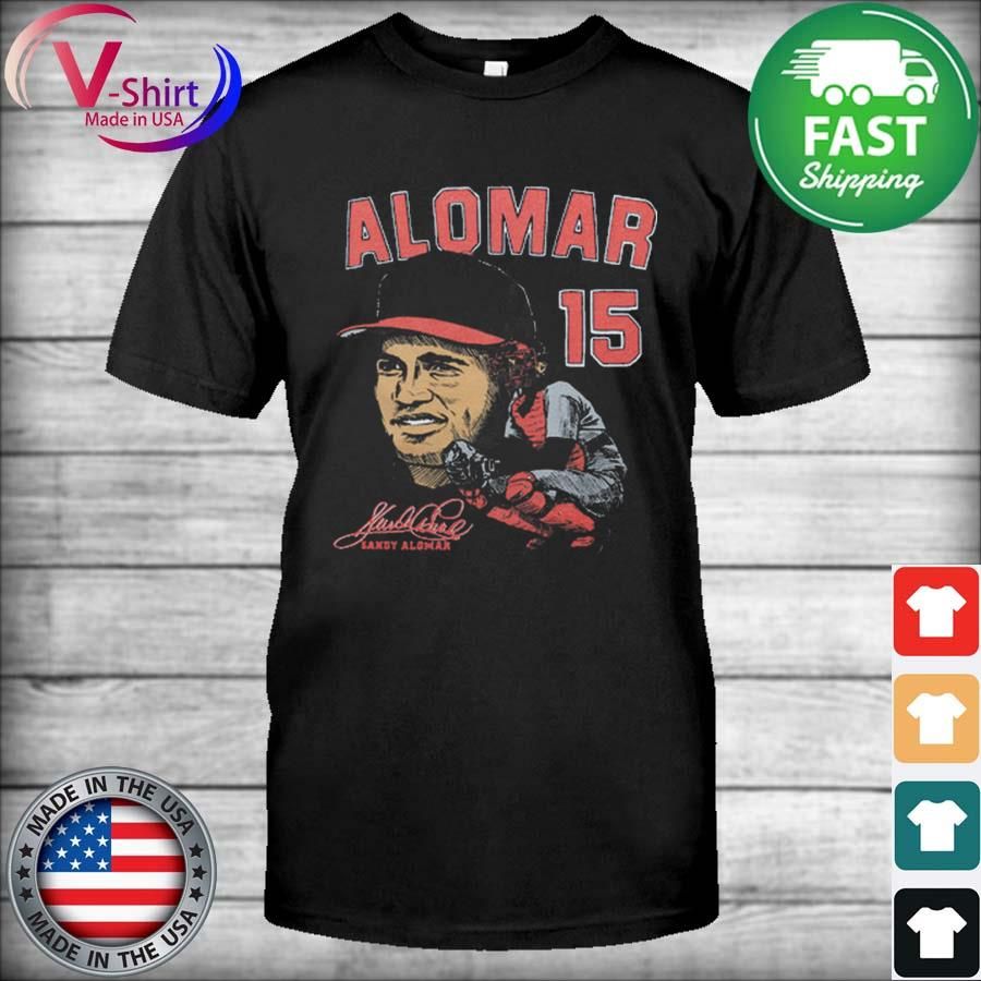Alomar Sandy Alomar #15 Cleveland Indians signature shirt