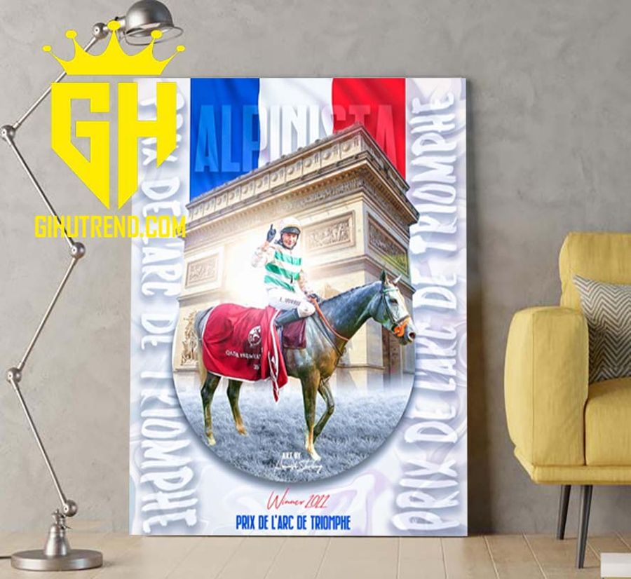 Alpinista Winner 2022 Prix De L'arc De Triomphe Paris Longchamp Poster Canvas