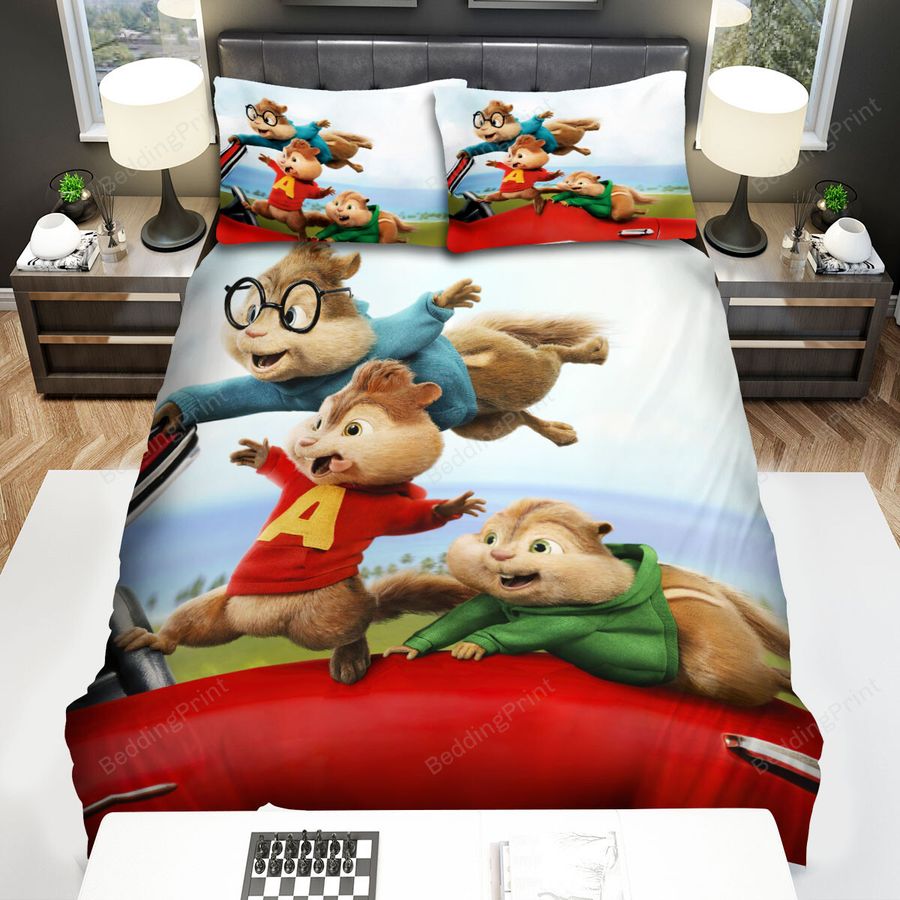 Alvin And The Chipmunks Hang On The Road Chip Bed Sheets Spread Duvet Cover Bedding Sets