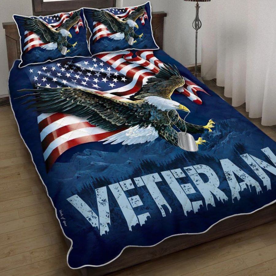 American Eagle Veteran Quilt Bedding Set