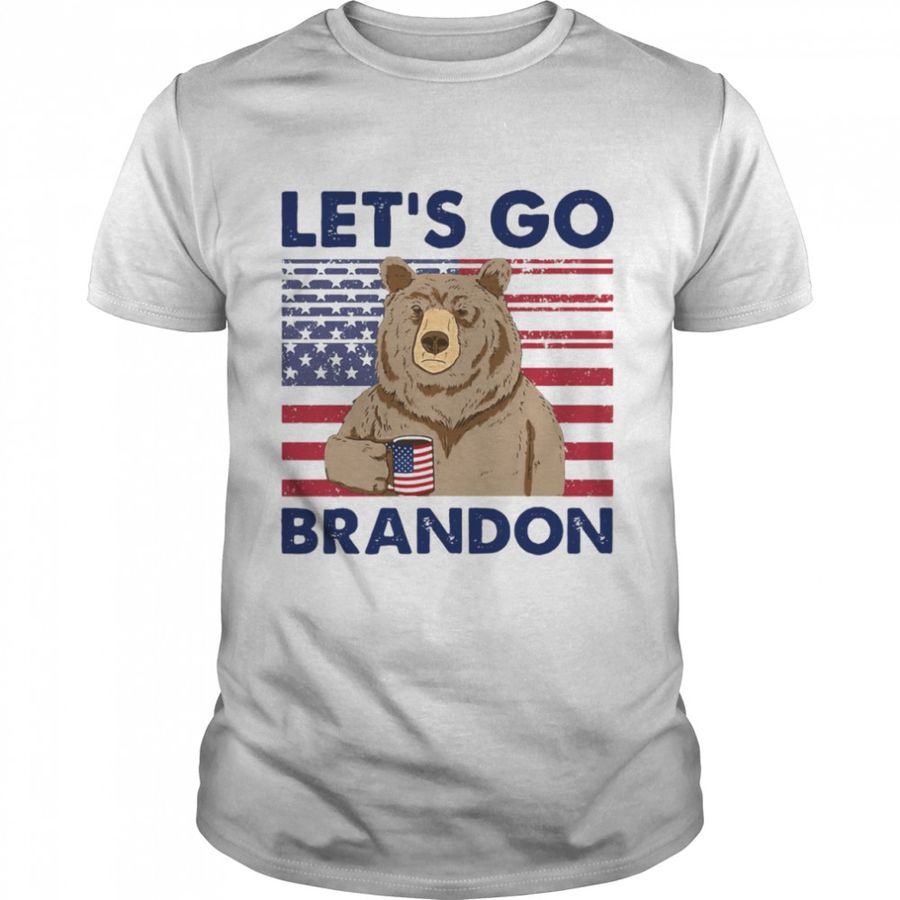 American Flag Bear Let’S Go Brandon 23 Shirt