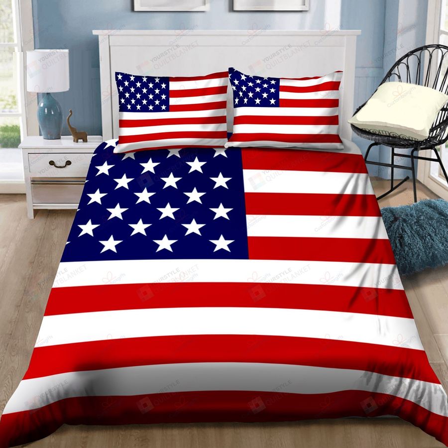 American Flag Bedding Sets (Duvet Cover &Amp Pillow Cases)
