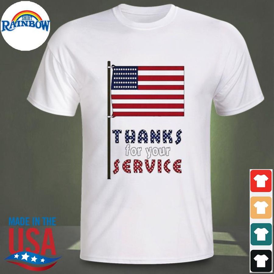 American flag thanks for your service shirt