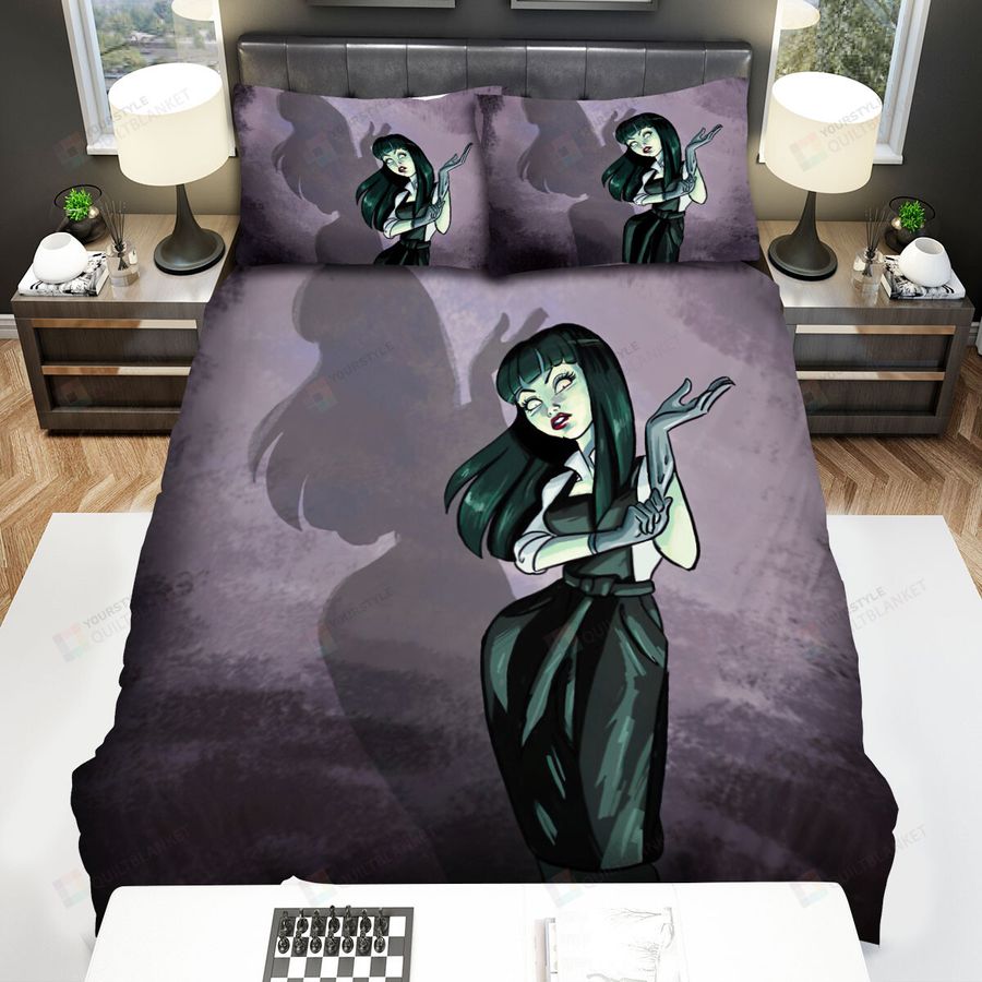 American Mary Purple Background Bed Sheets Spread Comforter Duvet Cover Bedding Sets