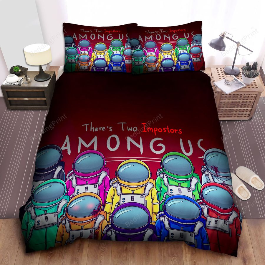 Among Us Astronaut Bed Sheets Duvet Cover Bedding Sets