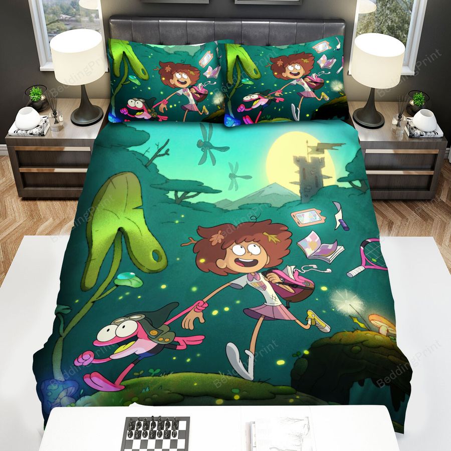 Amphibia (2019) Movie Poster Theme Bed Sheets Spread Comforter Duvet Cover Bedding Sets