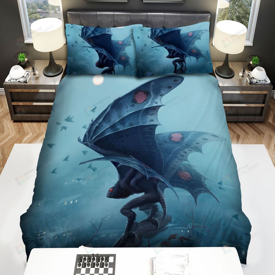 An Army Of Mothman Artwork Bed Sheets Spread Duvet Cover Bedding Sets