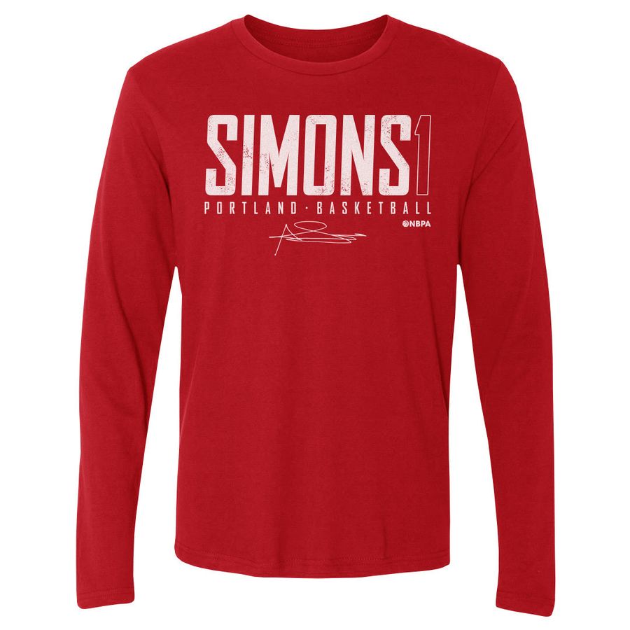 Anfernee Simons Portland Elite WHT - Portland Trail Blazers _1t-shirt sweatshirt hoodie Long Sleeve shirt