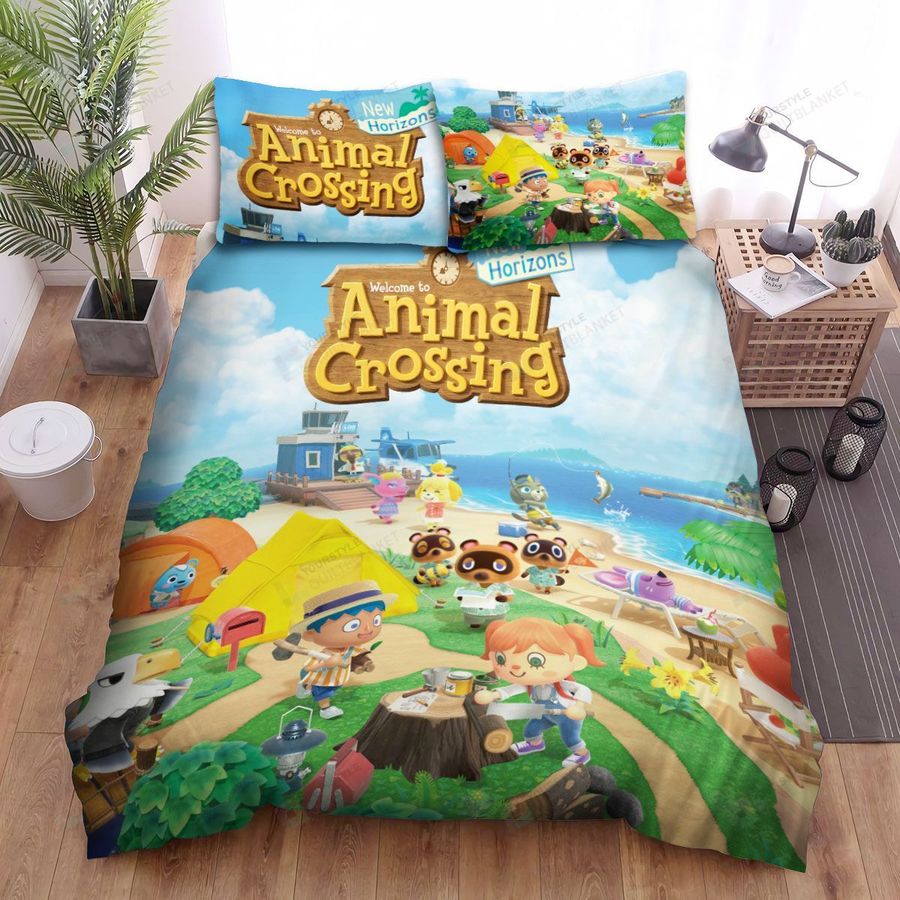 Animal Crossing New Horizon Characters Bed Sheets Spread Comforter Duvet Cover Bedding Sets