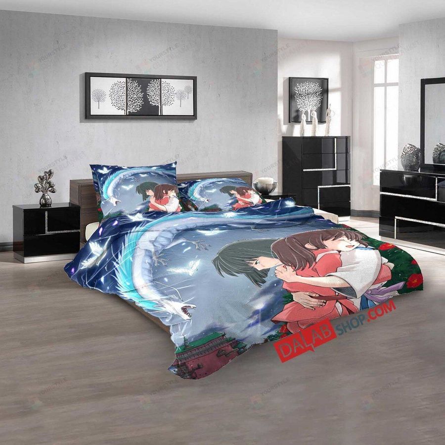 Anime Spirited Away D 3D Customized Duvet Cover Bedroom Sets Bedding Sets
