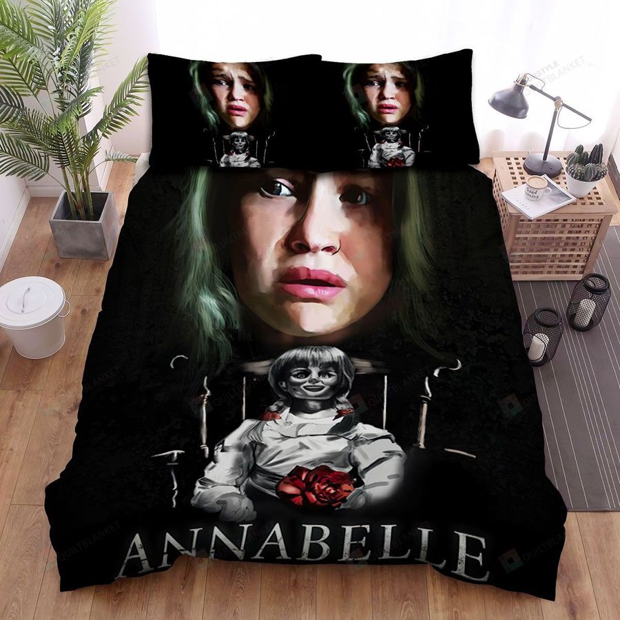 Annabelle Creation Movie Fear Image Bed Sheets Spread Comforter Duvet Cover Bedding Sets