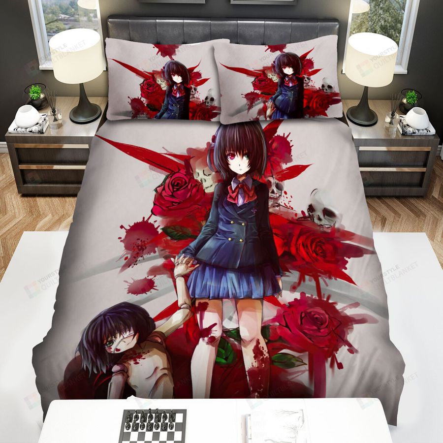 Another Mei Misaki With The Dolls And Rose Bed Sheets Spread Comforter Duvet Cover Bedding Sets