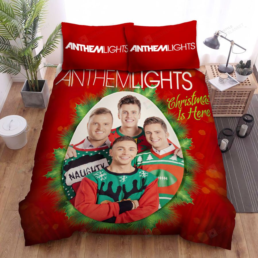 Anthem Lights Album Cover Christmas Is Here Bed Sheets Spread Comforter Duvet Cover Bedding Sets