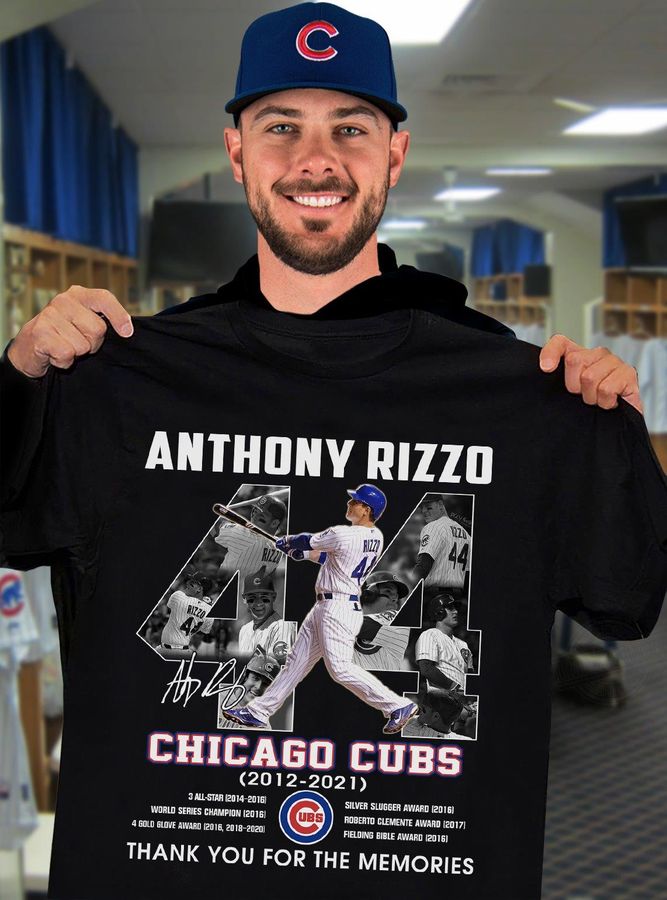 Anthony Rizzo Chicago Cubs Signature And Thank You For The Memories Shirt