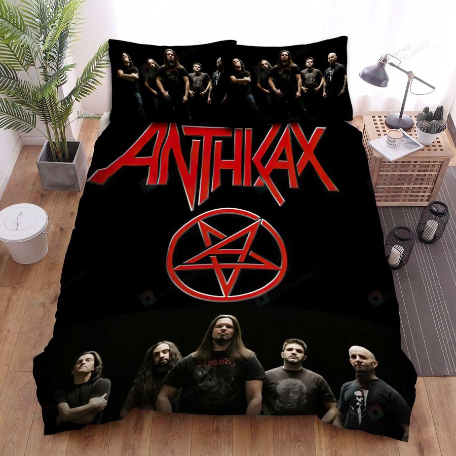 Anthrax Members And Logo Bed Sheets Spread Comforter Duvet Cover Bedding Sets