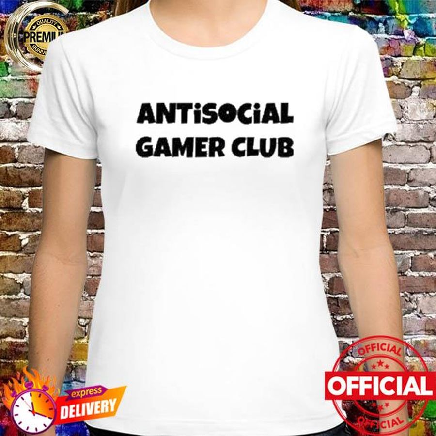 Antisocial gamer club logo shirt
