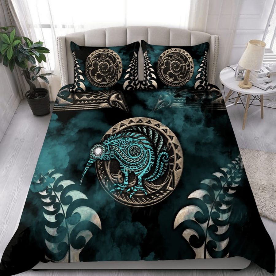 Aotearoa Kiwi Bird Silver Fern Bedding Set Duvet Cover Set