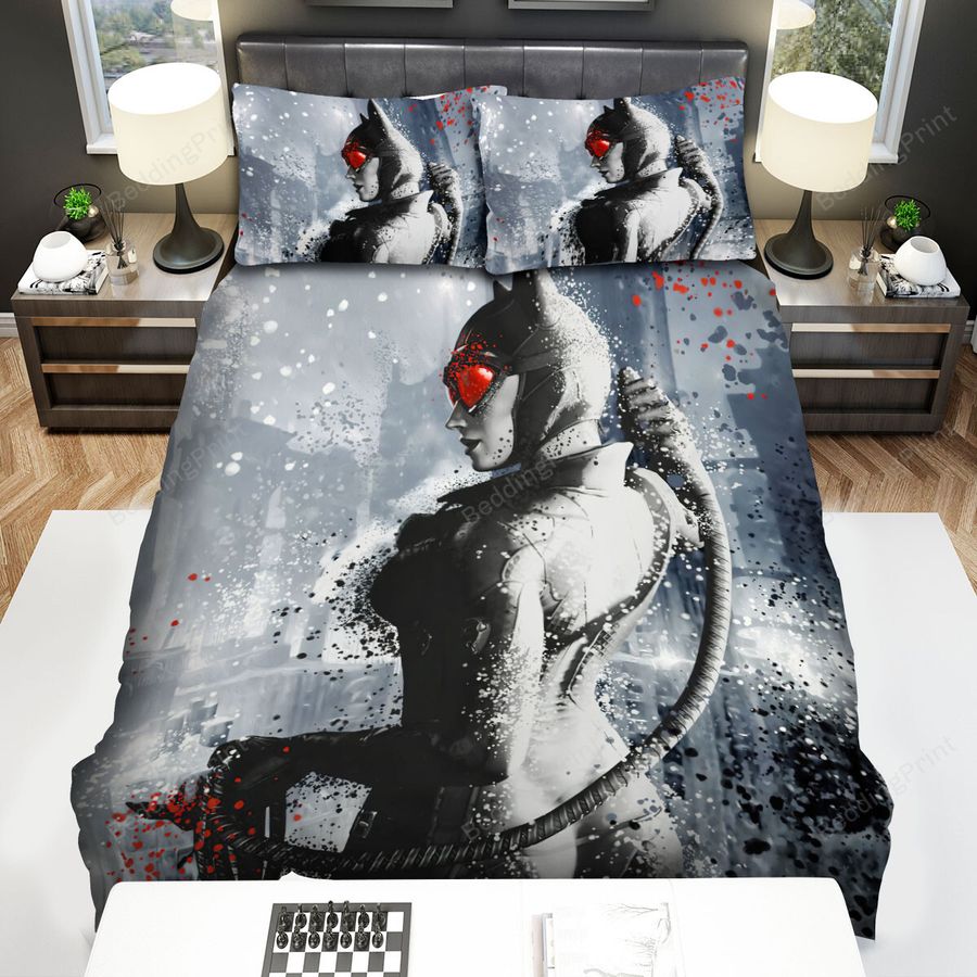 Arkham Asylum Catwoman Bed Sheets Spread Comforter Duvet Cover Bedding Sets