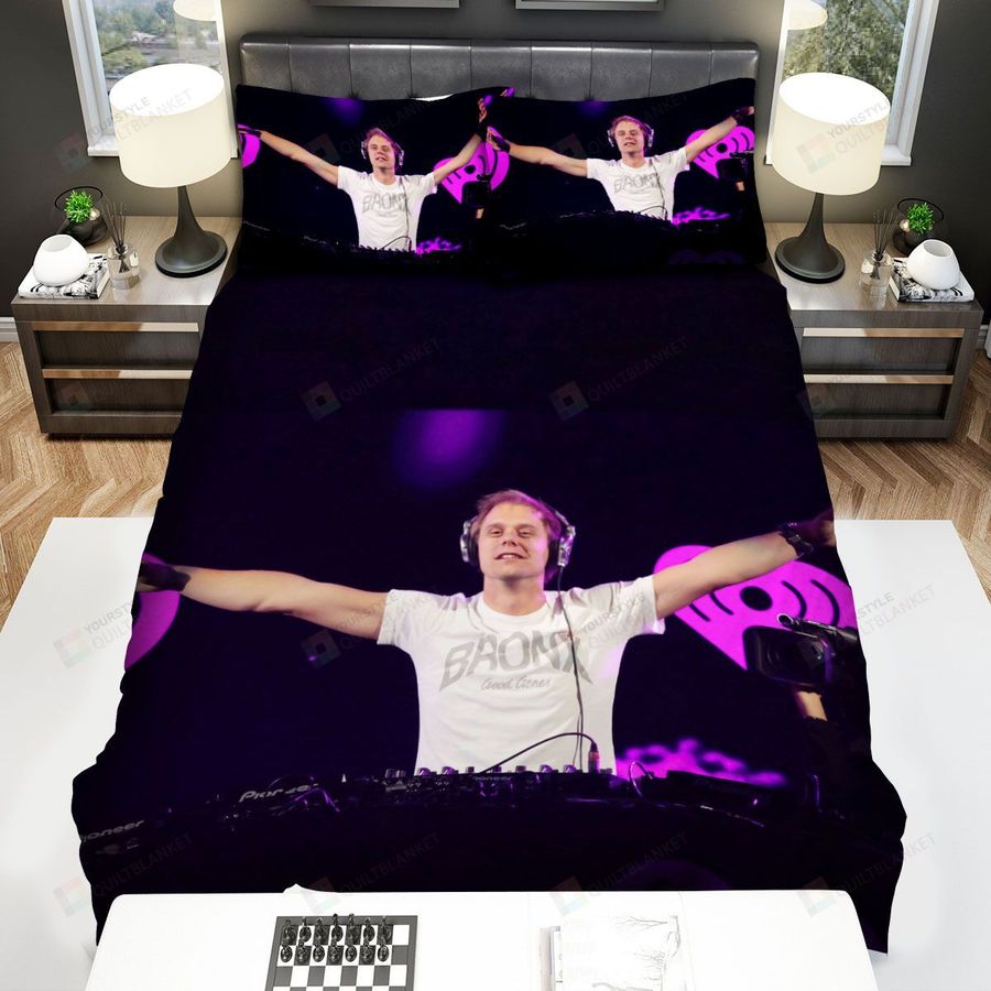 Armin Van Buuren On Stage  Bed Sheets Spread Comforter Duvet Cover Bedding Sets