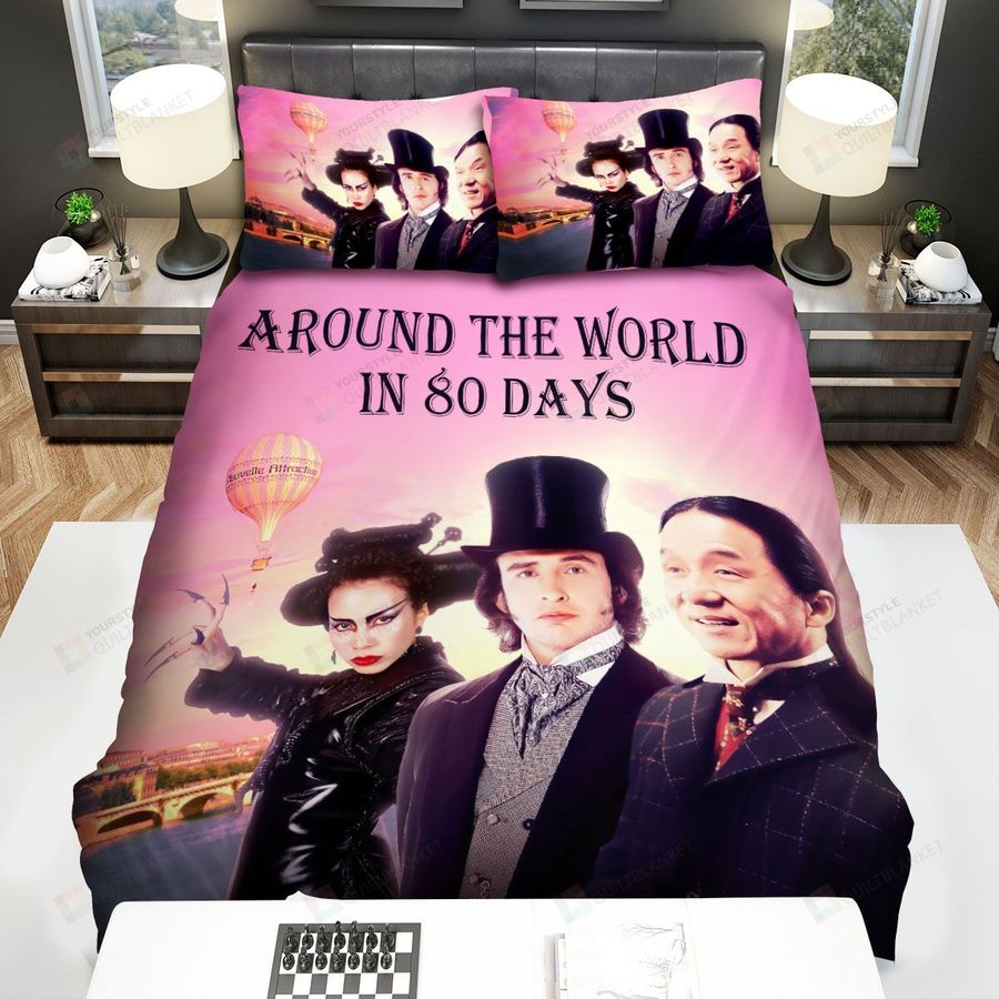 Around The World In 80 Days (2004) Main Characters Bed Sheets Spread Comforter Duvet Cover Bedding Sets