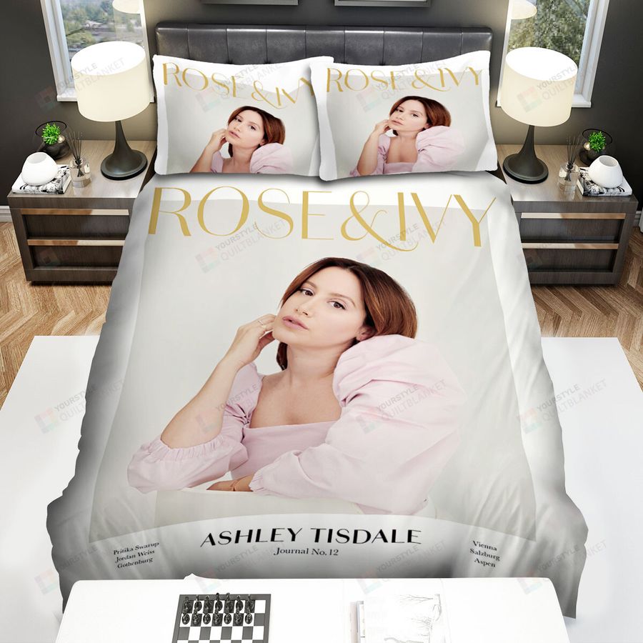 Ashley Tisdale Rose And Ivy Photoshoot Bed Sheets Spread Comforter Duvet Cover Bedding Sets