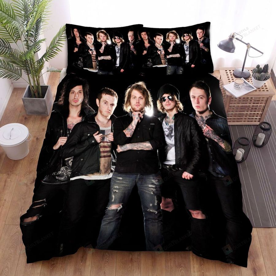 Asking Alexandria Band Photo Bed Sheets Spread Comforter Duvet Cover Bedding Sets