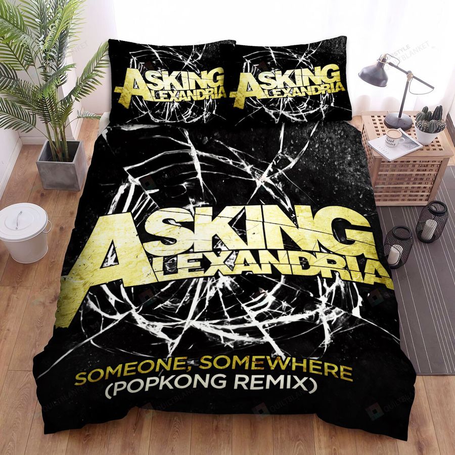 Asking Alexandria Someone Somewhere Remix Cover Bed Sheets Spread Comforter Duvet Cover Bedding Sets