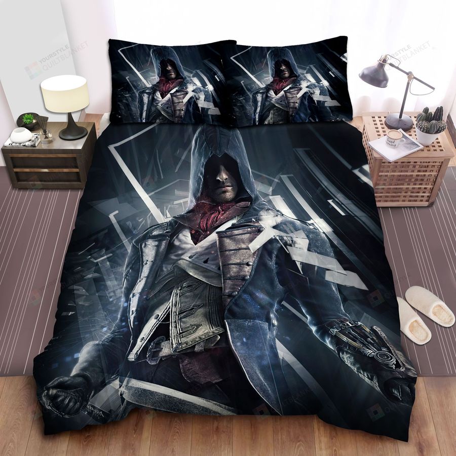 Assassin's Creed Dark Bed Sheets Spread Comforter Duvet Cover Bedding Sets
