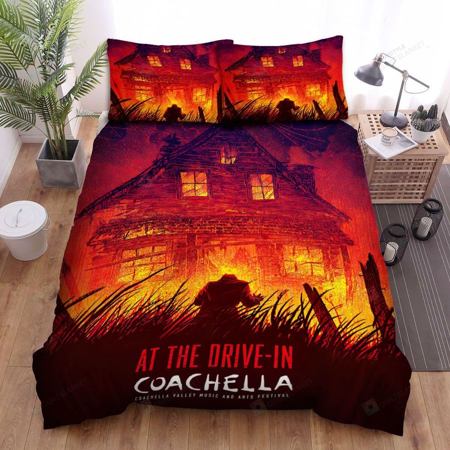 At The Drive In Band Coachella Poster Bed Sheets Spread Comforter Duvet Cover Bedding Sets
