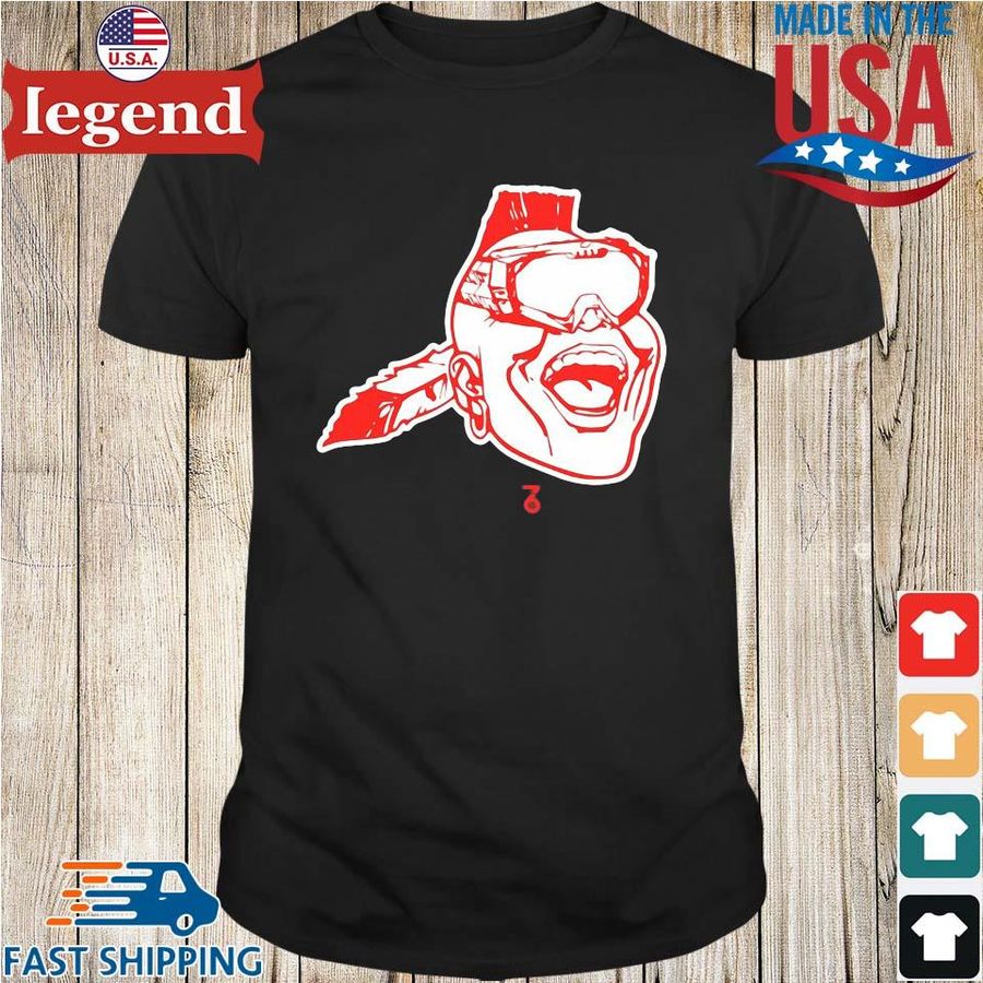 Atlanta Braves Screaming Logo Long Sleeve T Shirt