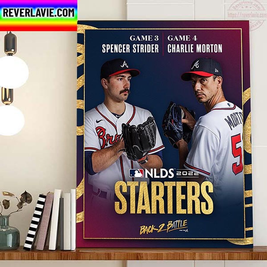 Atlanta Braves Spencer Strider And Charlie Morton In MLB NLDS 2022 Starter Home Decor Poster Canvas