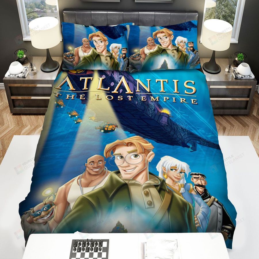 Atlantis The Lost Empire Main Characters Poster Bed Sheets Spread Duvet Cover Bedding Sets