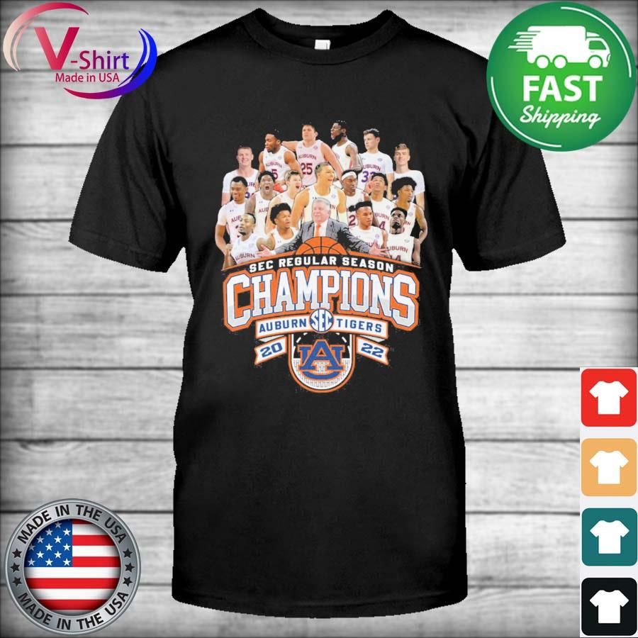 Auburn Tigers Men's Basketball 2022 Sec Regular Season Champions Shirt