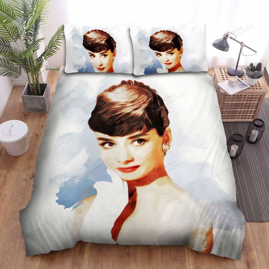 Audrey Hepburn Iconic Look Art Bed Sheets Spread Comforter Duvet Cover Bedding Sets