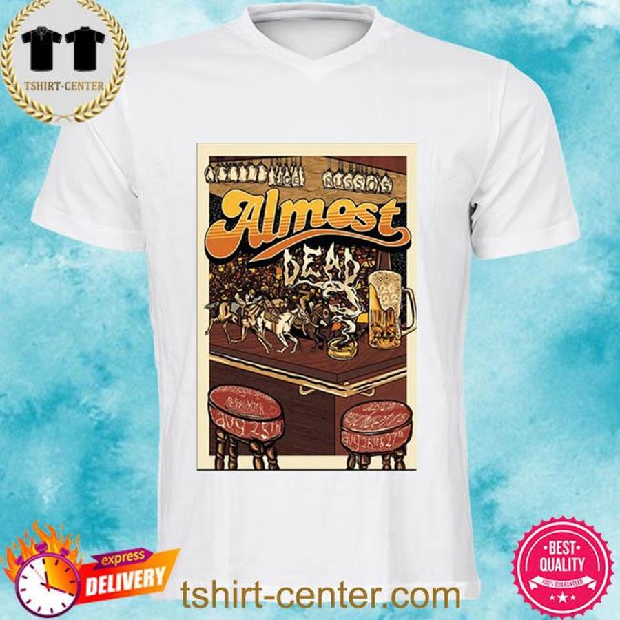 August 25-26-27 2022 Saratoga Springs NY and Boston MA Joe Russo's Almost Dead Shirt