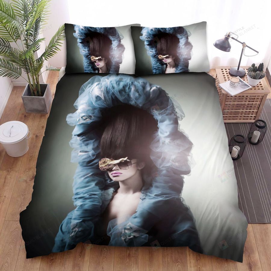 Aura Dinone Music And Glasses Bed Sheets Spread Comforter Duvet Cover Bedding Sets