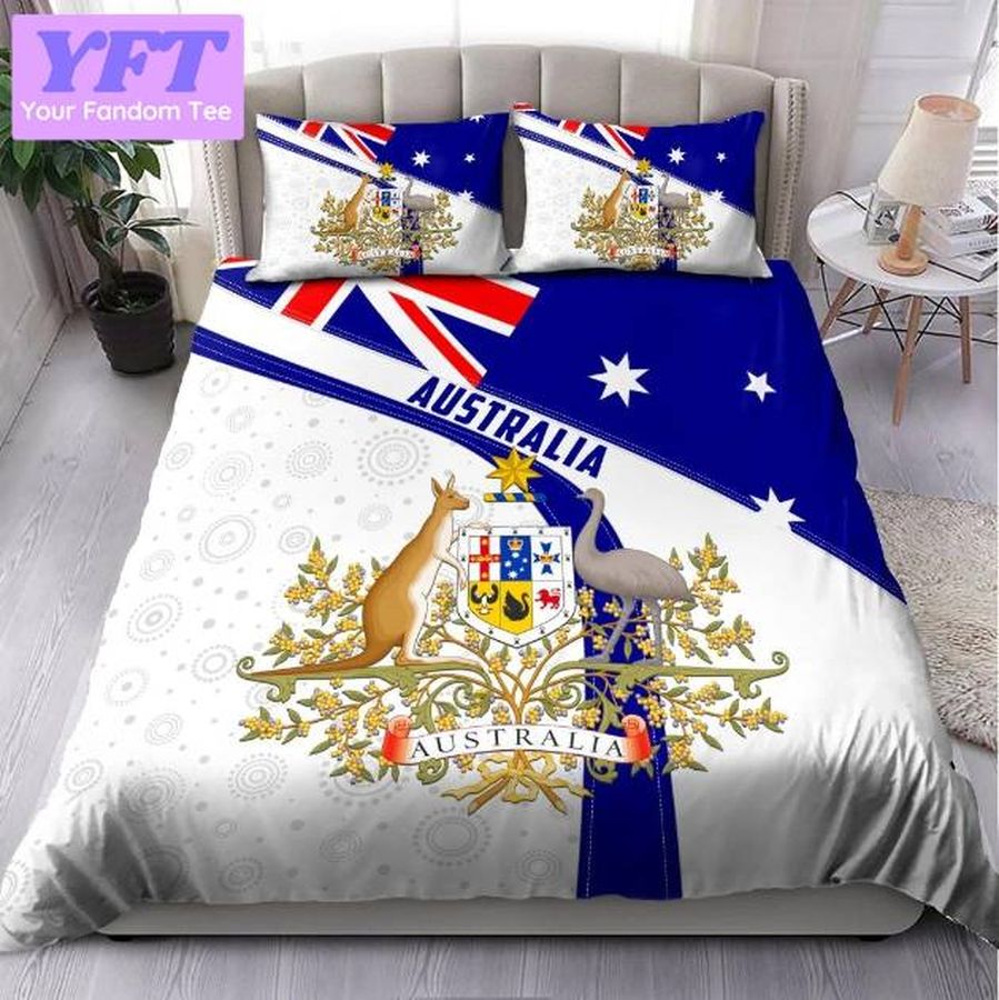 Australia Flag Coat Of Armed 3D Bedding Set