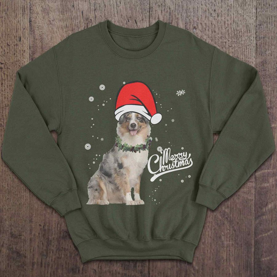 Australian Shepherd Merry Christmas – Christmas Sweater Tshirt