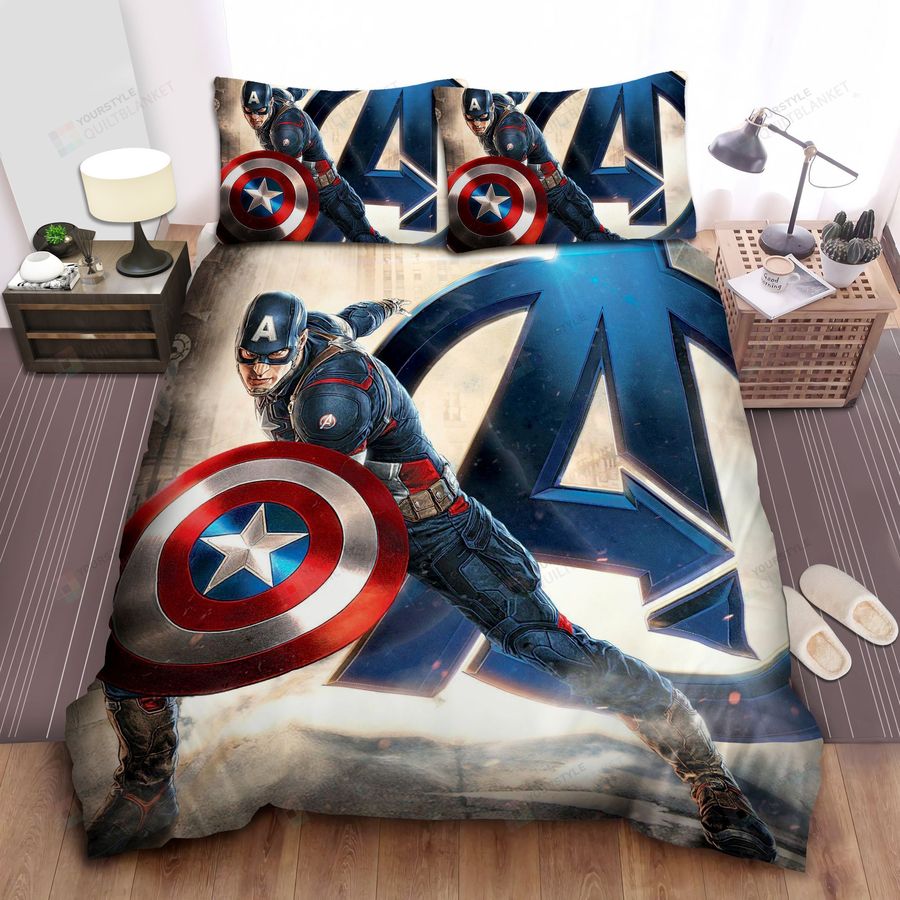 Avengers Captain America Bed Sheets Spread Comforter Duvet Cover Bedding Sets