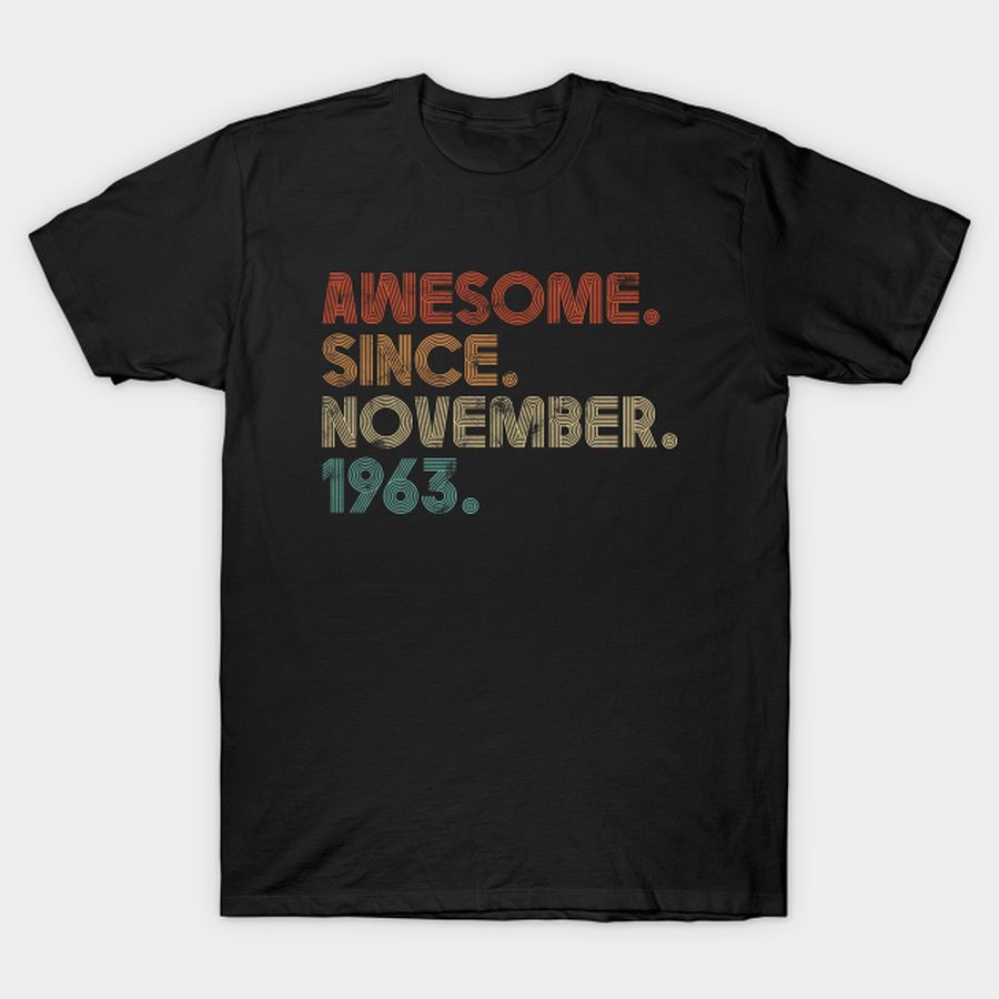 Awesome Since November 1963 T-shirt, Hoodie, SweatShirt, Long Sleeve