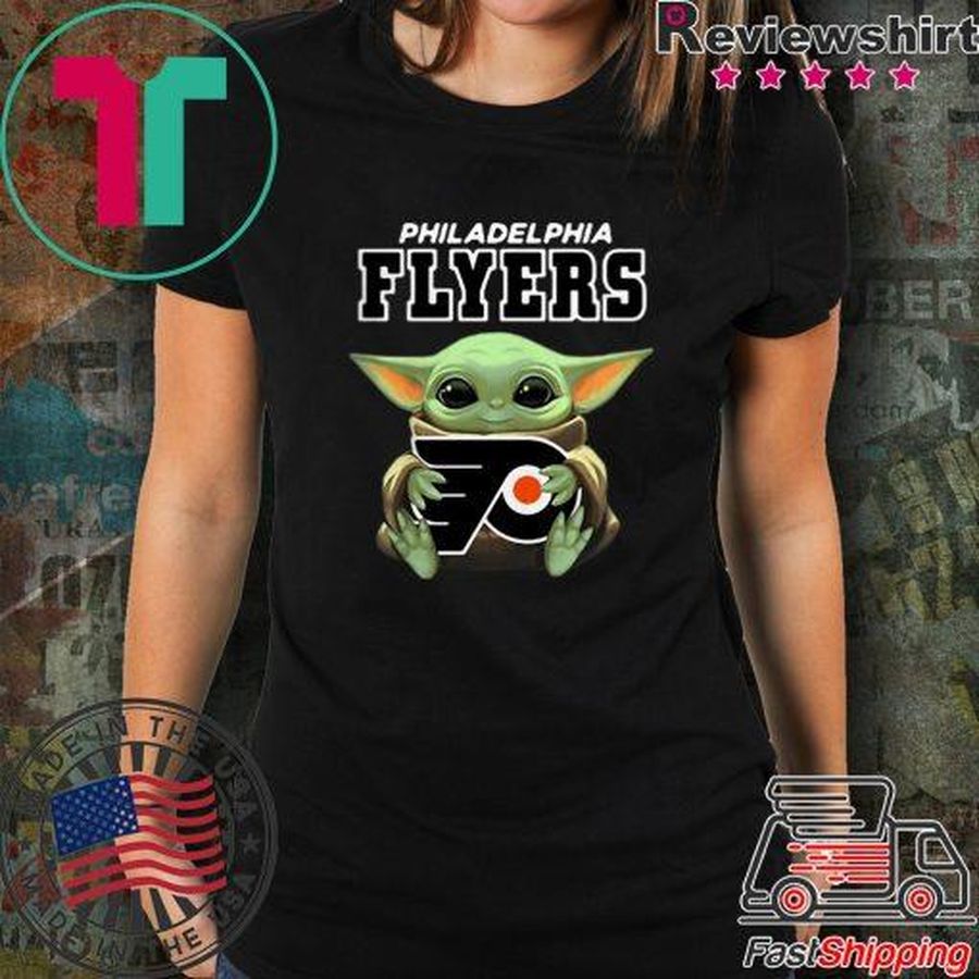 Baby Yoda Hug Philadelphia Flyers shirt