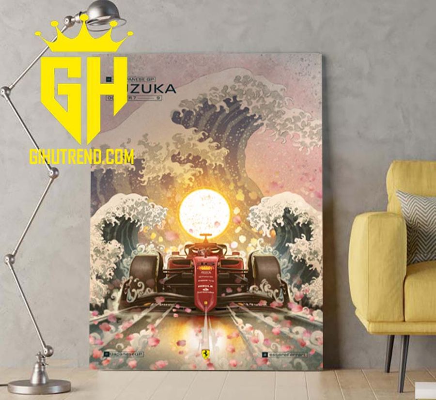 Back At The Legendary Suzuka Circuit Scuderia Ferrari Japanese GP 2022 Poster Canvas