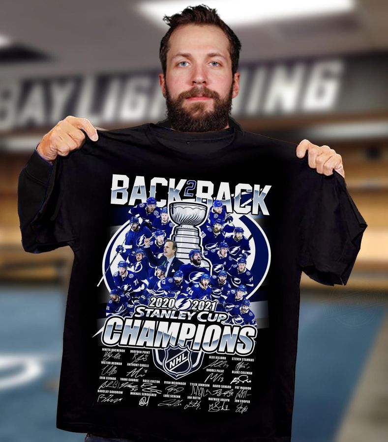 Back Back Stanley Cup Champions Members Signature Shirt