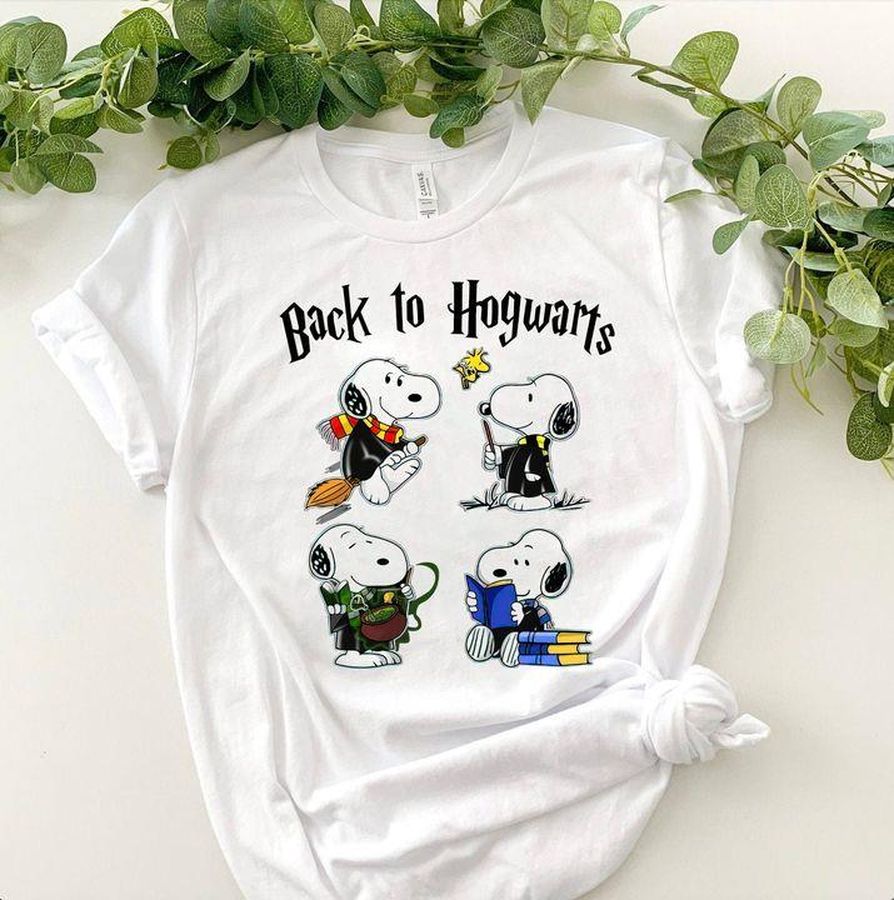 Back To Hogwart Snoopy Dog Riding A Broom And Reading A Books Shirt