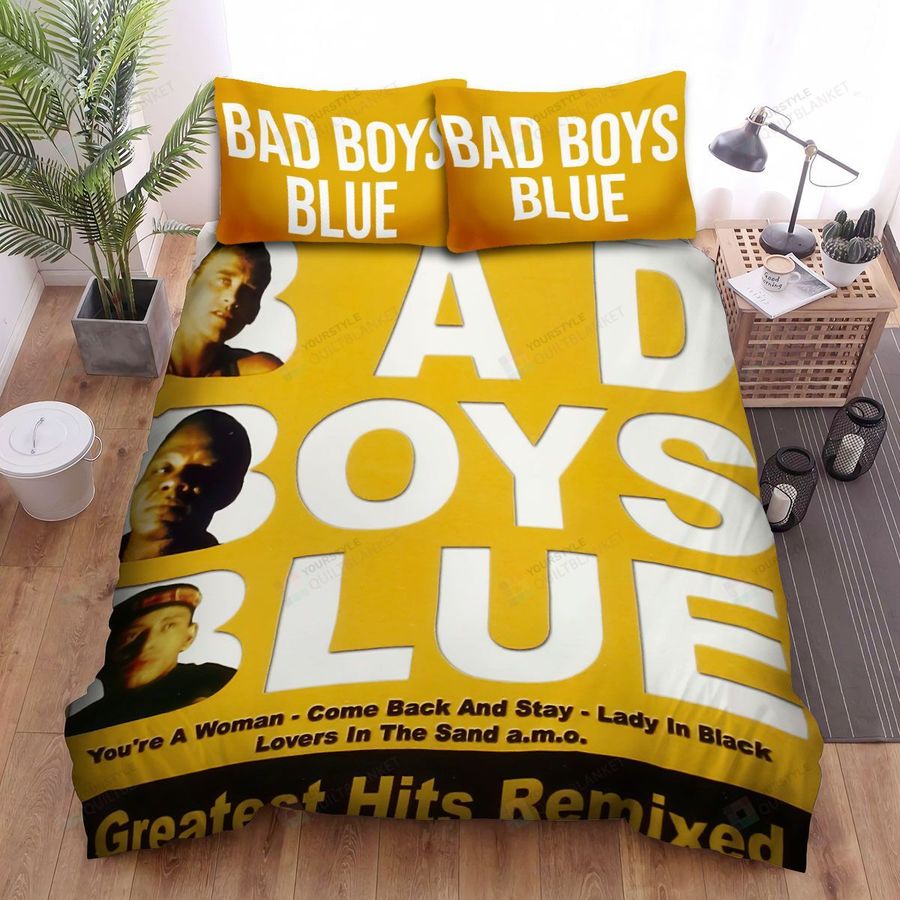 Bad Boys Blue Music Greatest Hits Remixed Album Cover Bed Sheets Spread Comforter Duvet Cover Bedding Sets